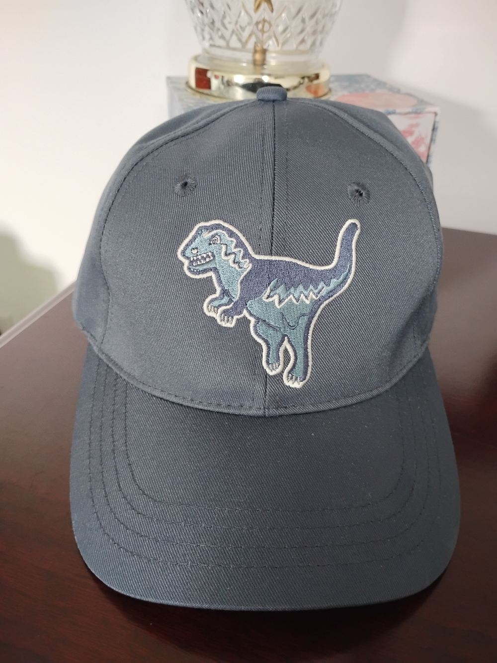 Coach Navy Blue Baseball Cap with Dino Patch